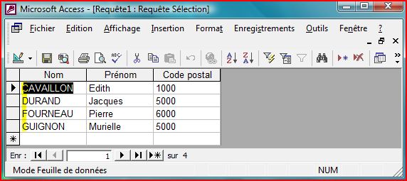 Tri alphabétique sur le nom